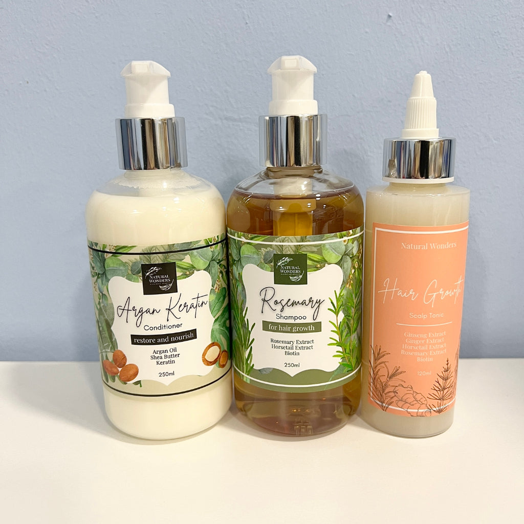 Haircare Bundle Set (Shampoo + Conditioner + Tonic)