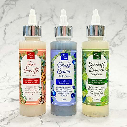 Scalp Tonics - Hair Growth, Dandruff Rescue, Scalp Revive