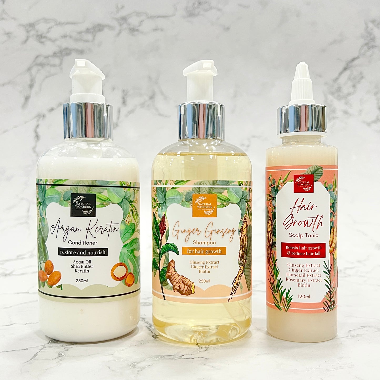 Haircare Bundle Set (Shampoo + Conditioner + Tonic)